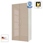 Armoire à portes battantes KSW I Gris sable brillant - Largeur : 100 cm - 2 porte