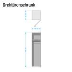 Drehtürenschrank KSW III Hochglanz Sandgrau - Höhe: 144 cm