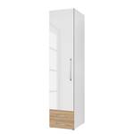 Armoire à portes battantes KSW Blanc alpin brillant / Chêne sauvage - Butoir à gauche - 2