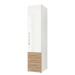 Armoire à portes battantes KSW Blanc alpin brillant / Chêne sauvage - Butoir à droite - 4