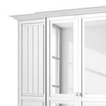 Armoire à portes battantes La Coquette Pin partiellement massif - Blanc - Largeur : 271 cm - 5 portes