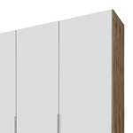 Armoire à portes battantes level 36A Blanc alpin / Imitation chêne parqueté - 150 x 216 cm - Sans portes miroir