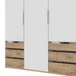 Drehtürenschrank Level 36A Alpinweiß / Plankeneiche Dekor - 150 x 216 cm - Ohne Spiegeltür/-en