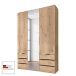 Drehtürenschrank Level 36A Plankeneiche Dekor - 150 x 216 cm - Mit Spiegeltür/-en