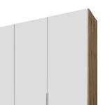 Armoire à portes battantes level 36A Blanc alpin / Imitation chêne parqueté - 200 x 236 cm - Sans portes miroir