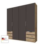 Drehtürenschrank Level 36A Lava / Plankeneiche Dekor - 200 x 236 cm - Ohne Spiegeltür/-en