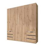 Draaideurkast level 36A Eiken planken look - 200 x 236 cm - Zonder spiegeldeuren