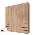 Draaideurkast level 36A Eiken planken look - 200 x 236 cm - Zonder spiegeldeuren