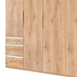 Draaideurkast level 36A Eiken planken look - 250 x 216 cm - Zonder spiegeldeuren