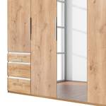 Draaideurkast level 36A Eiken planken look - 250 x 216 cm - Met spiegeldeuren