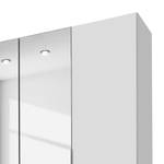 Armoire à portes battantes level 36A Blanc alpin - 200 x 216 cm - Avec portes miroir