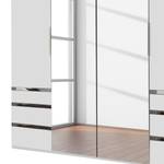 Armoire à portes battantes level 36A Blanc alpin - 200 x 236 cm - Avec portes miroir