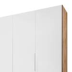 Armoire à portes battantes level 36A Blanc alpin / Imitation chêne parqueté - 250 x 216 cm - Sans portes miroir
