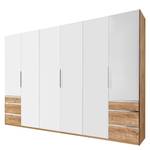 Armoire à portes battantes level 36A Blanc alpin / Imitation chêne parqueté - 300 x 236 cm - Sans portes miroir