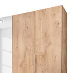 Draaideurkast level 36A Eiken planken look - 250 x 236 cm - Met spiegeldeuren