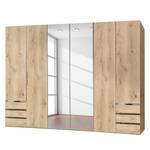 Draaideurkast level 36A Eiken planken look - 300 x 216 cm - Met spiegeldeuren