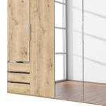 Draaideurkast level 36A Eiken planken look - 300 x 216 cm - Met spiegeldeuren