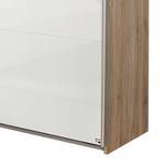 Armoire à portes battantes Lorca Blanc brillant / Imitation chêne de San Remo clair - Largeur : 271 cm
