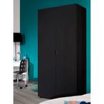 Armoire à Â   portes battantes Lütow Noir - Sans porte avec miroir