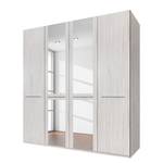 Armoire à portes battantes Madrid Imitation chêne blanc - Largeur : 200 cm - 4 portes - Sans cadre passepartout