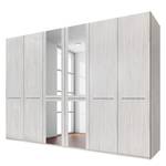 Armoire à portes battantes Madrid Imitation chêne blanc - Largeur : 300 cm - 6 portes - Sans cadre passepartout