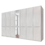 Draaideurkast Madrid wit eikenhouten look - Breedte: 350 cm - 7 deuren - Zonder passe-partout lijst