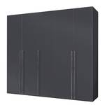 Armoire à portes battantes Brooklyn V Gris graphite - 250 x 236 cm