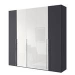 Armoire à portes battantes Brooklyn IX Gris graphite / Vernis blanc - 250 x 236 cm