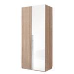 Armoire à portes battantes Brooklyn VIII Imitation chêne de Sonoma / Vernis blanc - 100 x 216 cm