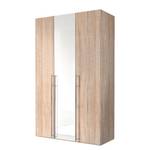 Armoire à portes battantes Brooklyn VIII Imitation chêne de Sonoma / Vernis blanc - 150 x 236 cm