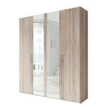 Armoire à portes battantes Brooklyn VI Imitation chêne de Sonoma / Miroir - 300 x 216 cm