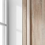 Armoire à portes battantes Meran Imitation chêne brut de sciage - 200 x 196 cm - Sans corniche - Sans éclairage - 2 miroir