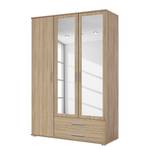 Armoire à portes pivotantes Rasant Imitation chêne de Sonoma - Largeur : 127 cm - 2 miroir