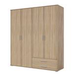 Armoire à portes pivotantes Rasant Imitation chêne de Sonoma - Largeur : 168 cm - Sans portes miroir