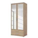 Armoire à portes pivotantes Rasant Imitation chêne de Sonoma - Largeur : 85 cm - 2 miroir