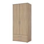 Armoire à portes pivotantes Rasant Imitation chêne de Sonoma - Largeur : 85 cm - Sans portes miroir