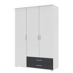 Armoire à portes battantes Rasant-Extra Blanc alpin / Anthracite - Largeur : 127 cm - Sans portes miroir