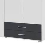 Armoire à portes battantes Rasant-Extra Blanc alpin / Anthracite - Largeur : 168 cm - Sans portes miroir