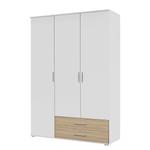 Armoire à portes battantes Rasant-Extra Blanc alpin / Imitation chêne de Sonoma / - Largeur : 127 cm - Sans portes miroir