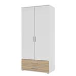 Armoire à portes battantes Rasant-Extra Blanc alpin / Imitation chêne de Sonoma / - Largeur : 85 cm - Sans portes miroir