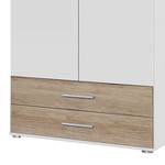 Drehtürenschrank Rasant-Extra Alpinweiß / Eiche Sanremo Dekor - Breite: 85 cm - Ohne Spiegeltür/-en