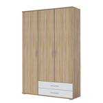 Drehtürenschrank Rasant-Extra Eiche Sonoma Dekor / Alpinweiß - Breite: 127 cm - Ohne Spiegeltür/-en