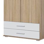 Drehtürenschrank Rasant-Extra Eiche Sonoma Dekor / Alpinweiß - Breite: 85 cm - Ohne Spiegeltür/-en