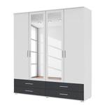 Armoire Rasant-Extra I portes battantes - Blanc alpin / Anthracite - Largeur : 168 cm - Avec portes miroir