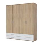 Armoire Rasant-Extra I portes battantes - Imitation chêne de Sonoma / Blanc alpin - Largeur : 168 cm - Sans portes miroir