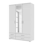 Armoire à portes pivotantes Rasant I Blanc alpin - Largeur : 127 cm - Avec portes miroir