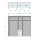 Drehtürenschrank Rosenheim I Alpinweiß - Breite: 226 cm