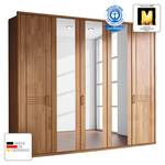 Armoire à portes battantes Savina Aulne - Largeur : 282 cm - Avec cadre passepartout - 2 miroir