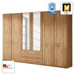 Armoire à portes battantes Sitara III Aulne partiellement massif - Verni - 142 cm - 3 portes