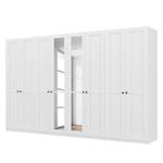 Armoire à portes battantes Skøp Blanc alpin / Miroir en cristal - 360 x 222 cm - 8 portes - Premium